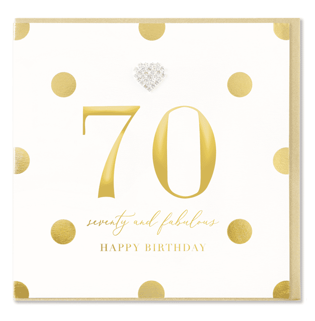 Hearts Designs 70 & Fabulous Birthday Card