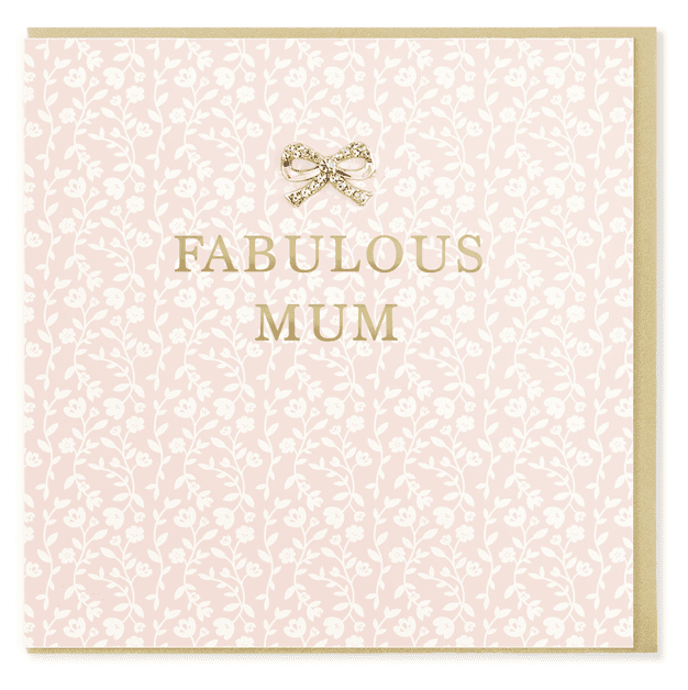 Hearts Designs Bow Fabulous Mum Card