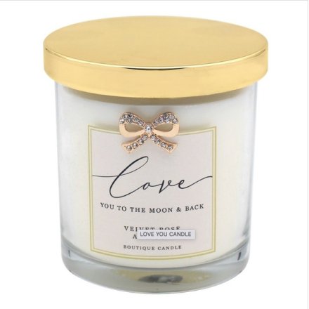 Hearts Designs Love You To The Moon & Back Candle