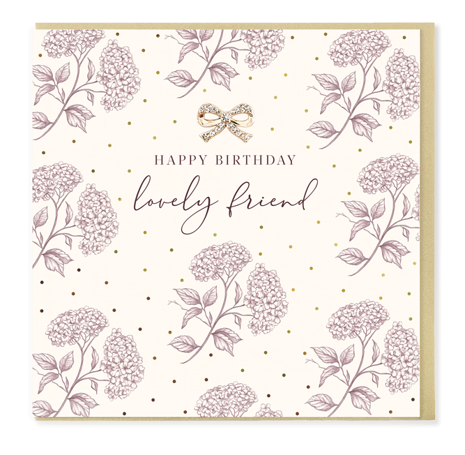 Hearts Designs Birthday Lovely Friend Card