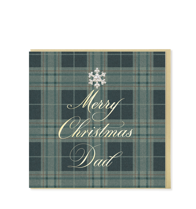 Hearts Designs Merry Christmas Dad Card