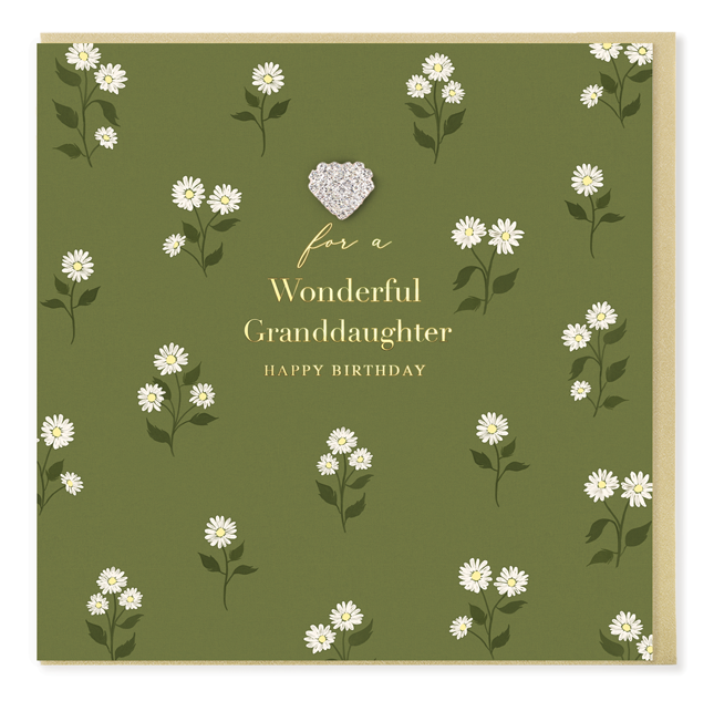 Hearts Designs Birthday Wonderful Granddaughter Card