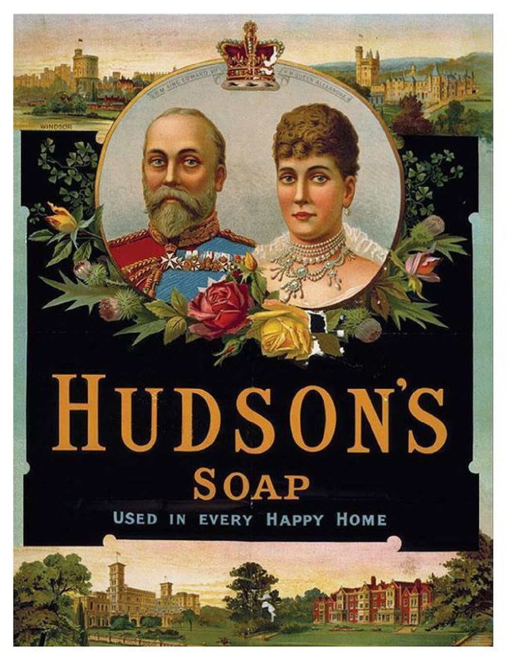 Vintage Small Sign Hudson's Soap