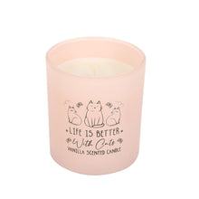 Load image into Gallery viewer, Life Is Better With Cats Vanilla Candle

