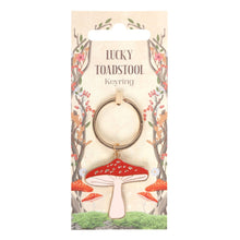 Load image into Gallery viewer, Lucky Toadstool Enamel Keyring
