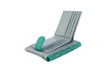 Load image into Gallery viewer, Luna Leather Purse Grey &amp; Turquoise
