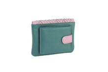 Load image into Gallery viewer, Luna Leather Purse Teal &amp; Pink
