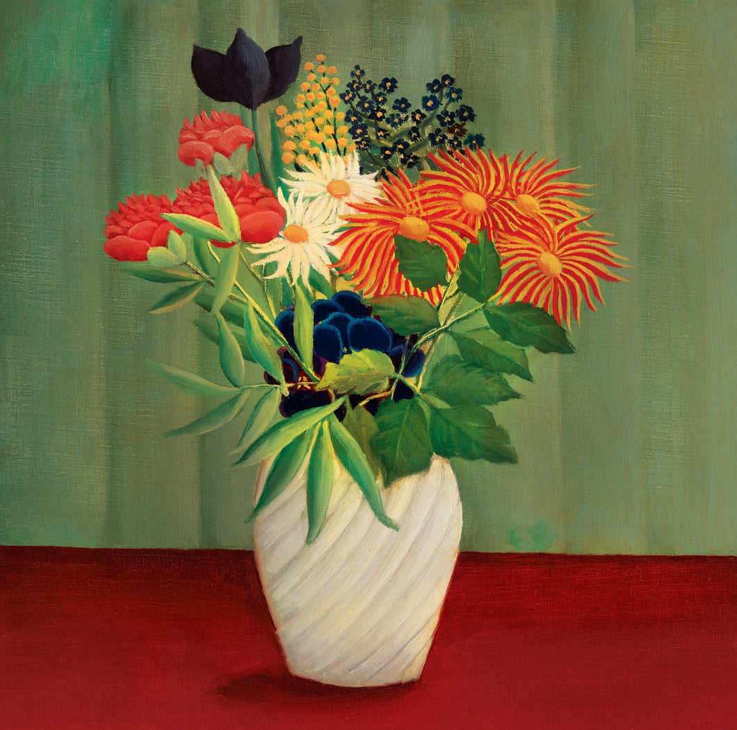 MA Vintage Bright Flowers Vase Card