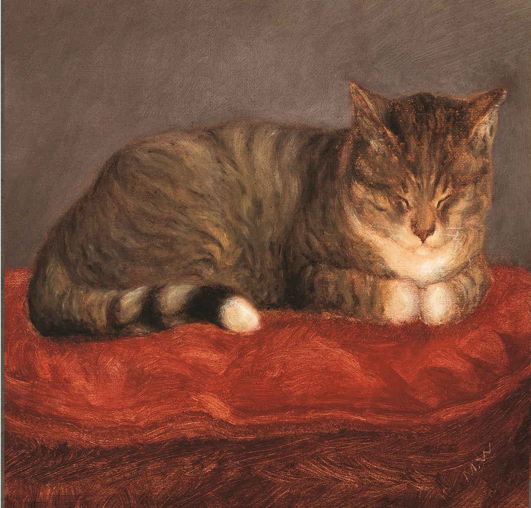 MA Vintage Tabby Cat Card