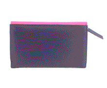 Load image into Gallery viewer, Madison Leather Purse Purple &amp; Pink

