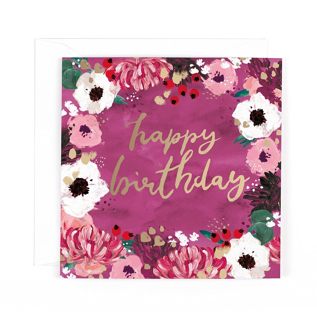Maison Floral Birthday Card