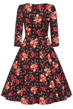 Load image into Gallery viewer, Margot Autumn Floral Swing Dress
