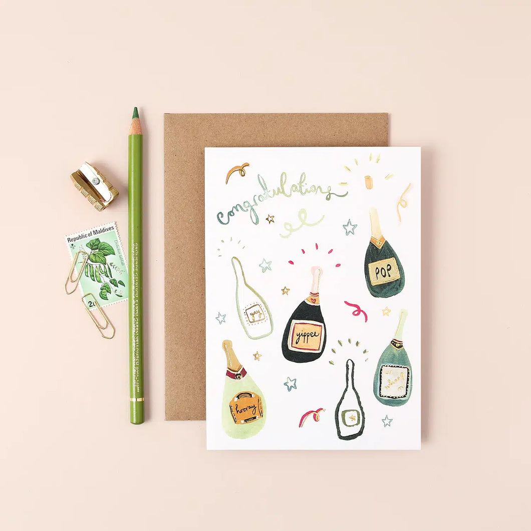 Menagerie Congratulations Bottles Card