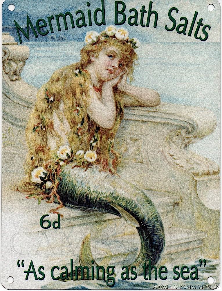 Vintage Small Sign Mermaid Bath Salts