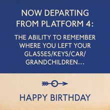 Load image into Gallery viewer, Mind The Gap Departing Platform 4 Card
