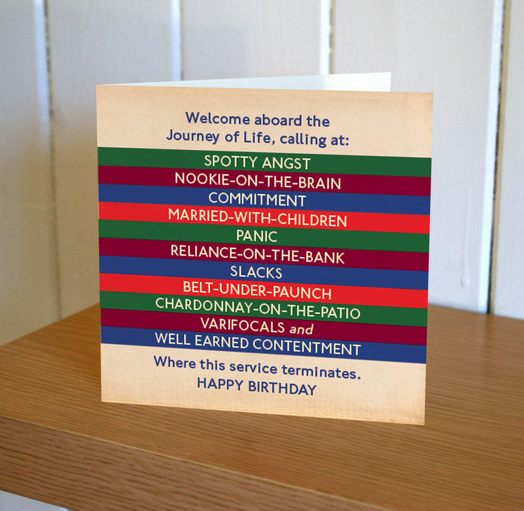 Mind The Gap Journey Of Life Card