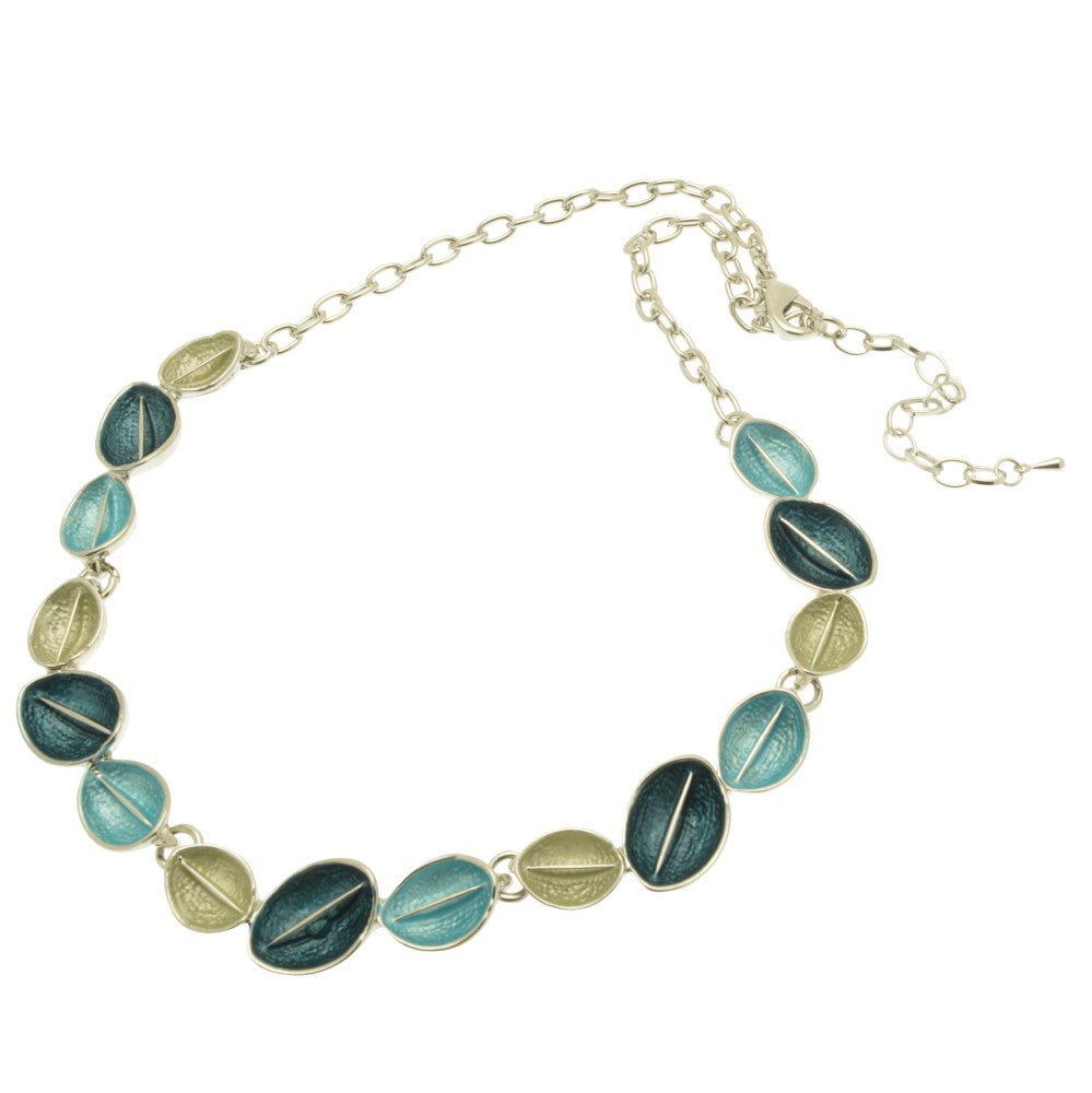 Miss Milly Aqua Leaves Necklace