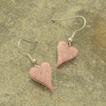 Load image into Gallery viewer, Miss Milly Baby Pink Resin Heart Earrings
