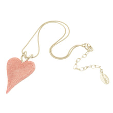 Load image into Gallery viewer, Miss Milly Baby Pink Resin Heart Necklace
