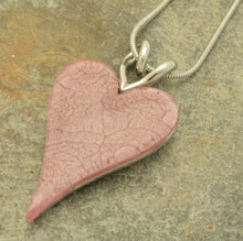 Load image into Gallery viewer, Miss Milly Baby Pink Resin Heart Necklace
