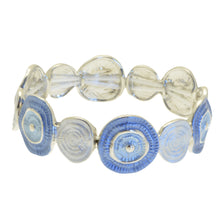 Load image into Gallery viewer, Miss Milly Blue Textured Disc Bracelet
