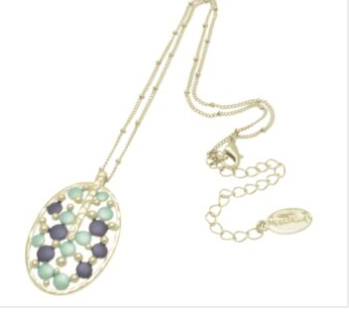 Miss Milly Blue & Aqua Dots Necklace