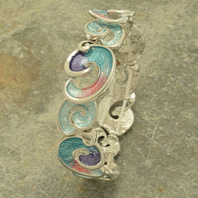 Load image into Gallery viewer, Miss Milly Blue &amp; Coral Swirl Bracelet
