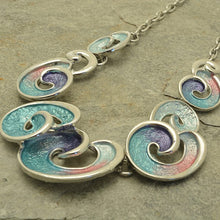 Load image into Gallery viewer, Miss Milly Blue &amp; Coral Swirl Necklace
