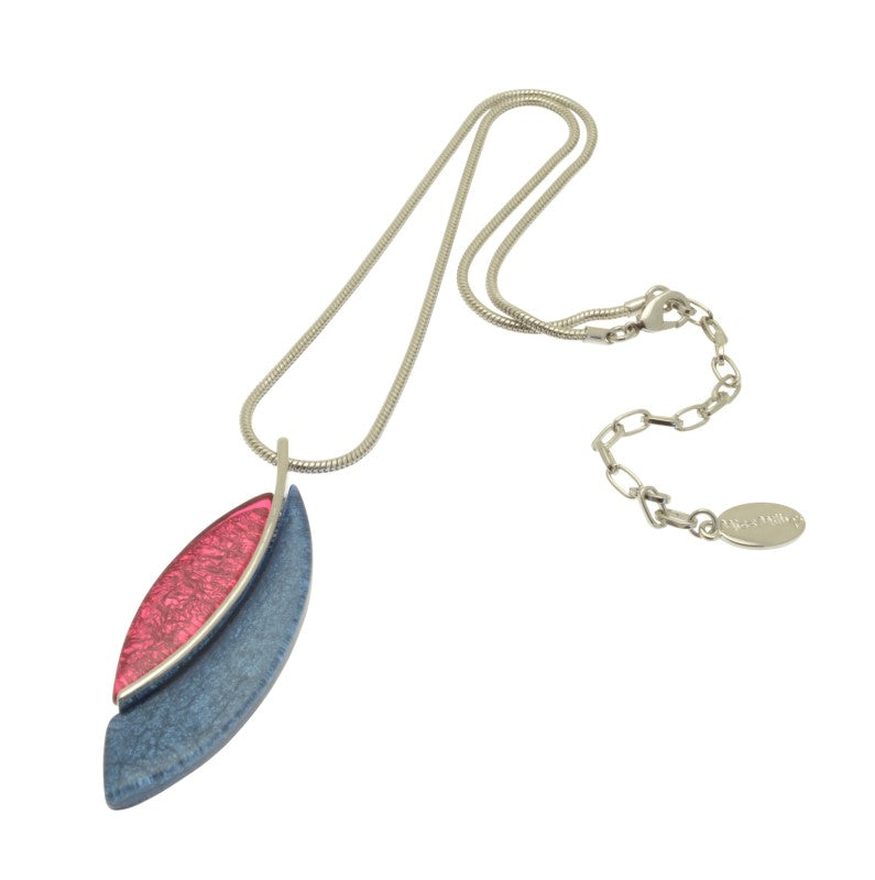 Miss Milly Blue & Pink Oval Necklace