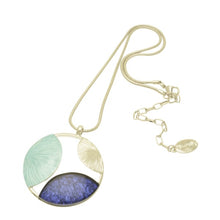 Load image into Gallery viewer, Miss Milly Blue &amp; Silver Ellipse Pendant
