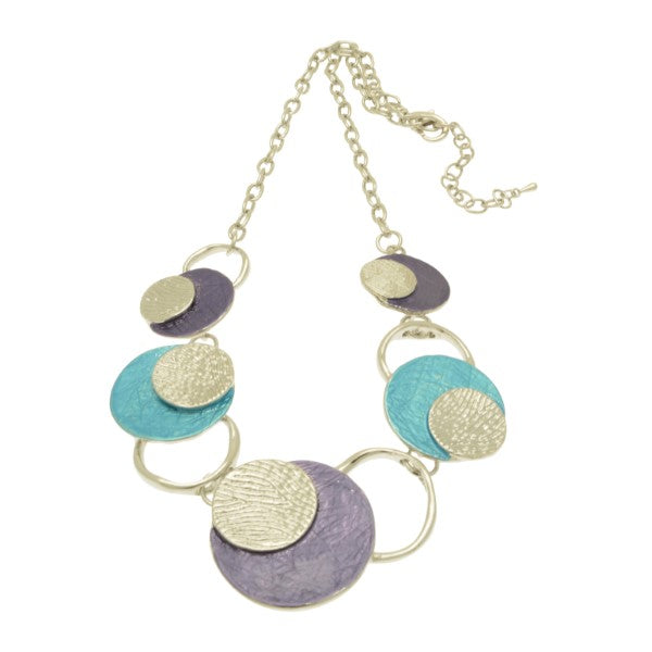 Miss Milly Blue & Turquoise Discs Necklace
