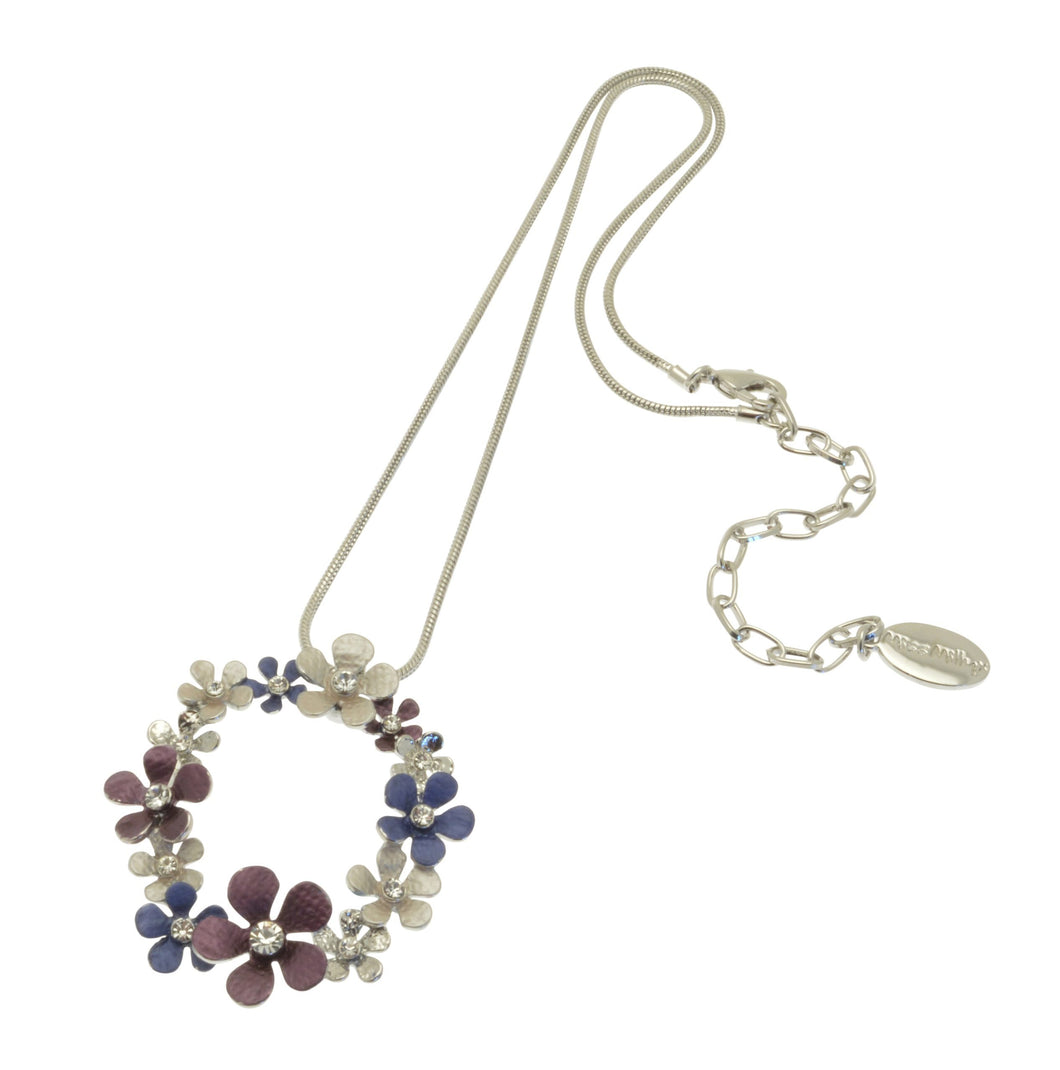 Miss Milly Blues Flower Hoop Necklace