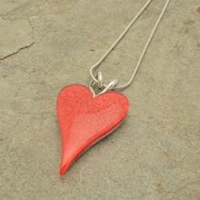 Load image into Gallery viewer, Miss Milly Coral Resin Heart Necklace

