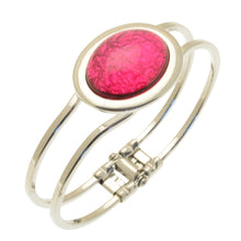 Load image into Gallery viewer, Miss Milly Resin Bracelet Fuchsia Pink Foil
