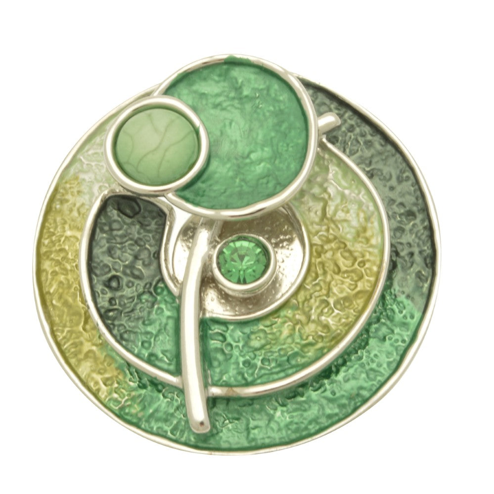 Miss Milly Green Crystal Tree Magnetic Brooch