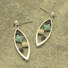 Load image into Gallery viewer, Miss Milly Green Shield Earrings
