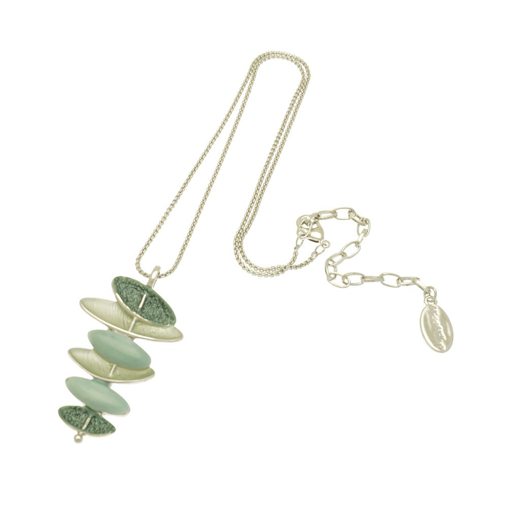 Miss Milly Green Ovals Stacked Necklace