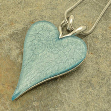 Load image into Gallery viewer, Miss Milly Ice Blue Resin Heart Necklace
