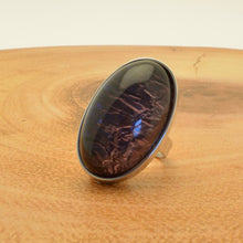 Load image into Gallery viewer, Miss Milly Large Resin Oval Ring Purple
