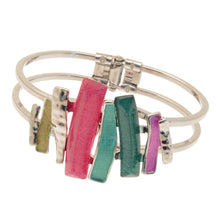 Load image into Gallery viewer, Miss Milly Layered Mix Pink &amp; Teal Bracelet
