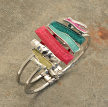 Load image into Gallery viewer, Miss Milly Layered Mix Pink &amp; Teal Bracelet
