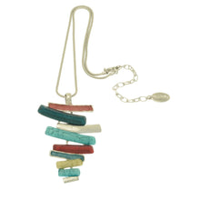 Load image into Gallery viewer, Miss Milly Layered Necklace Red &amp; Aqua
