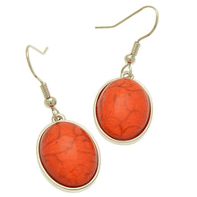 Load image into Gallery viewer, Miss Milly Orange Cabochon Earrings
