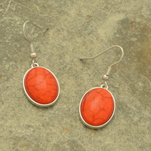 Load image into Gallery viewer, Miss Milly Orange Cabochon Earrings
