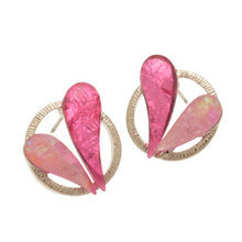 Load image into Gallery viewer, Miss Milly Pink Duo Heart Earrings
