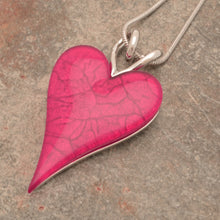Load image into Gallery viewer, Miss Milly Pink Resin Heart Necklace
