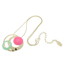 Load image into Gallery viewer, Miss Milly Pink &amp; Green Orbit Necklace
