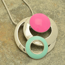 Load image into Gallery viewer, Miss Milly Pink &amp; Green Orbit Necklace
