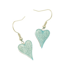 Load image into Gallery viewer, Miss Milly Powder Blue Resin Heart Earrings
