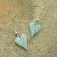 Load image into Gallery viewer, Miss Milly Powder Blue Resin Heart Earrings

